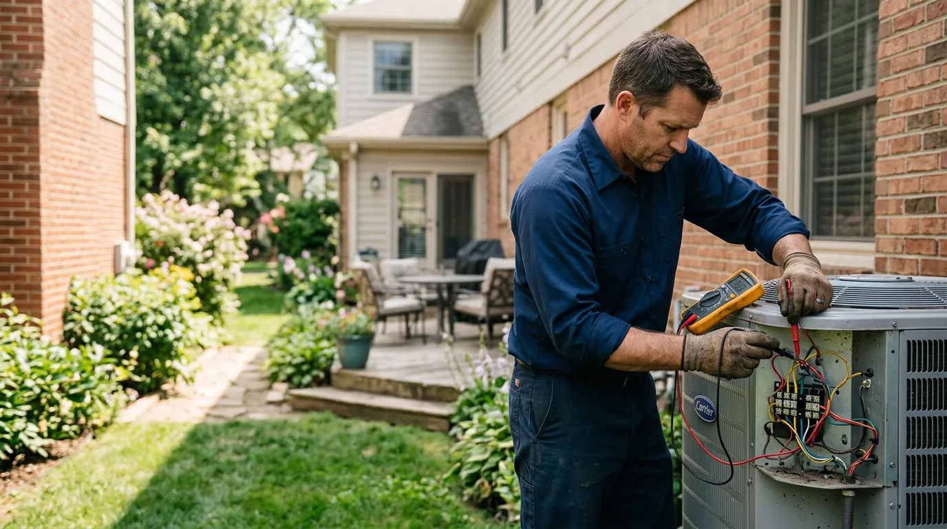 HVAC technician working near Palo, MI